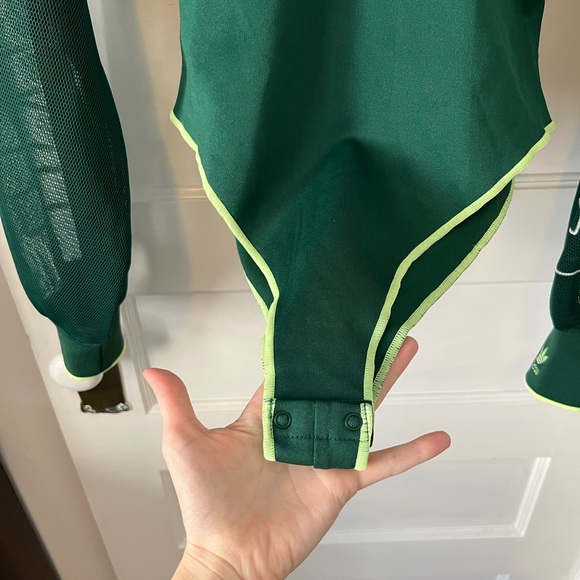 Adidas X IVY PARK Green Bodysuit Mesh Sleeves - Picture 5 of 8